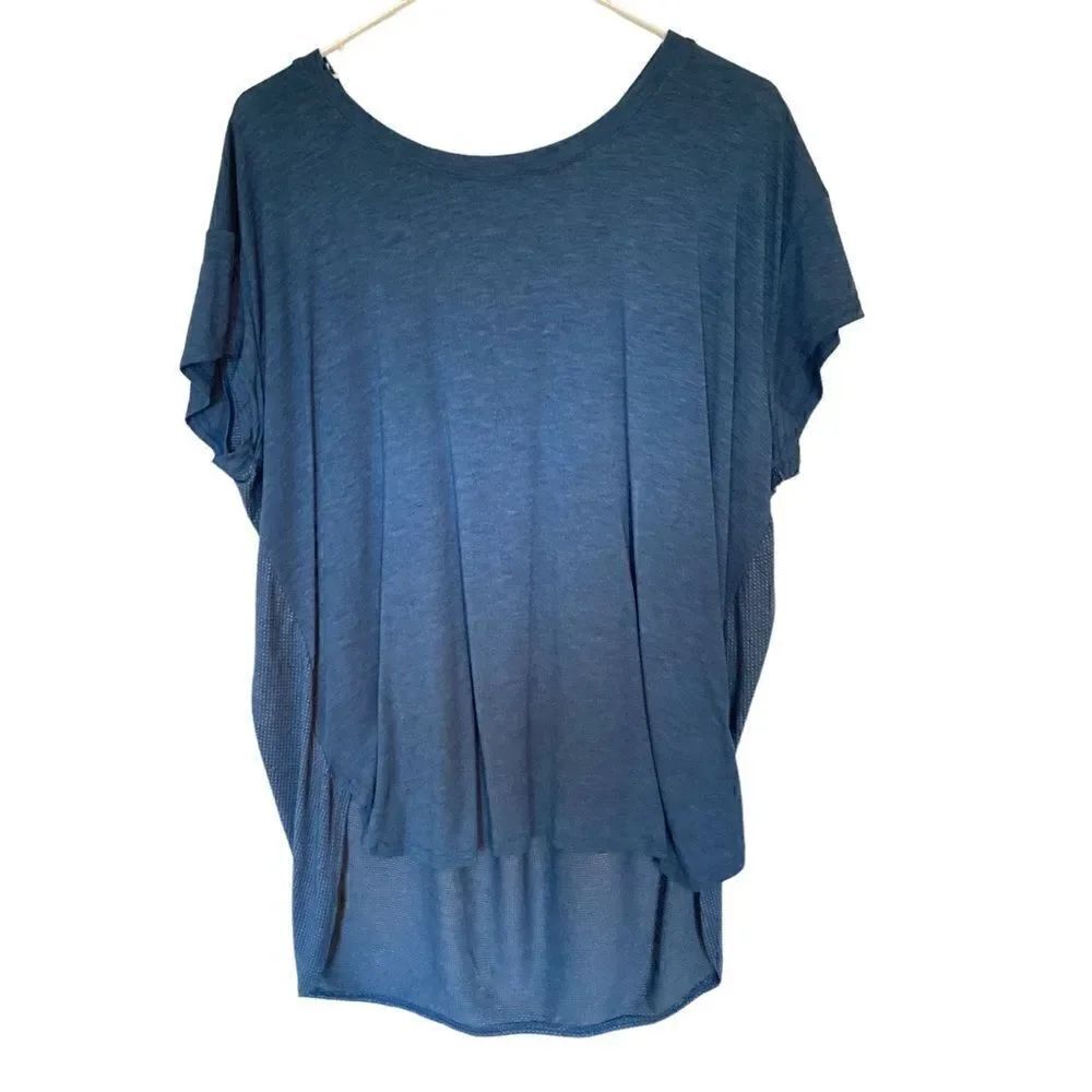 Champion XXL short sleeve high low hem Athletic blue